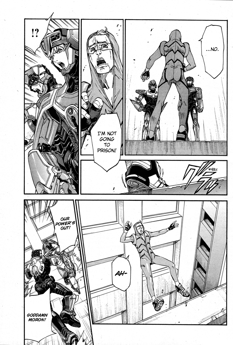 Tiger & Bunny Chapter 12 page 34 - Chapter 12: Look at the both sides of the shield. [sic]
