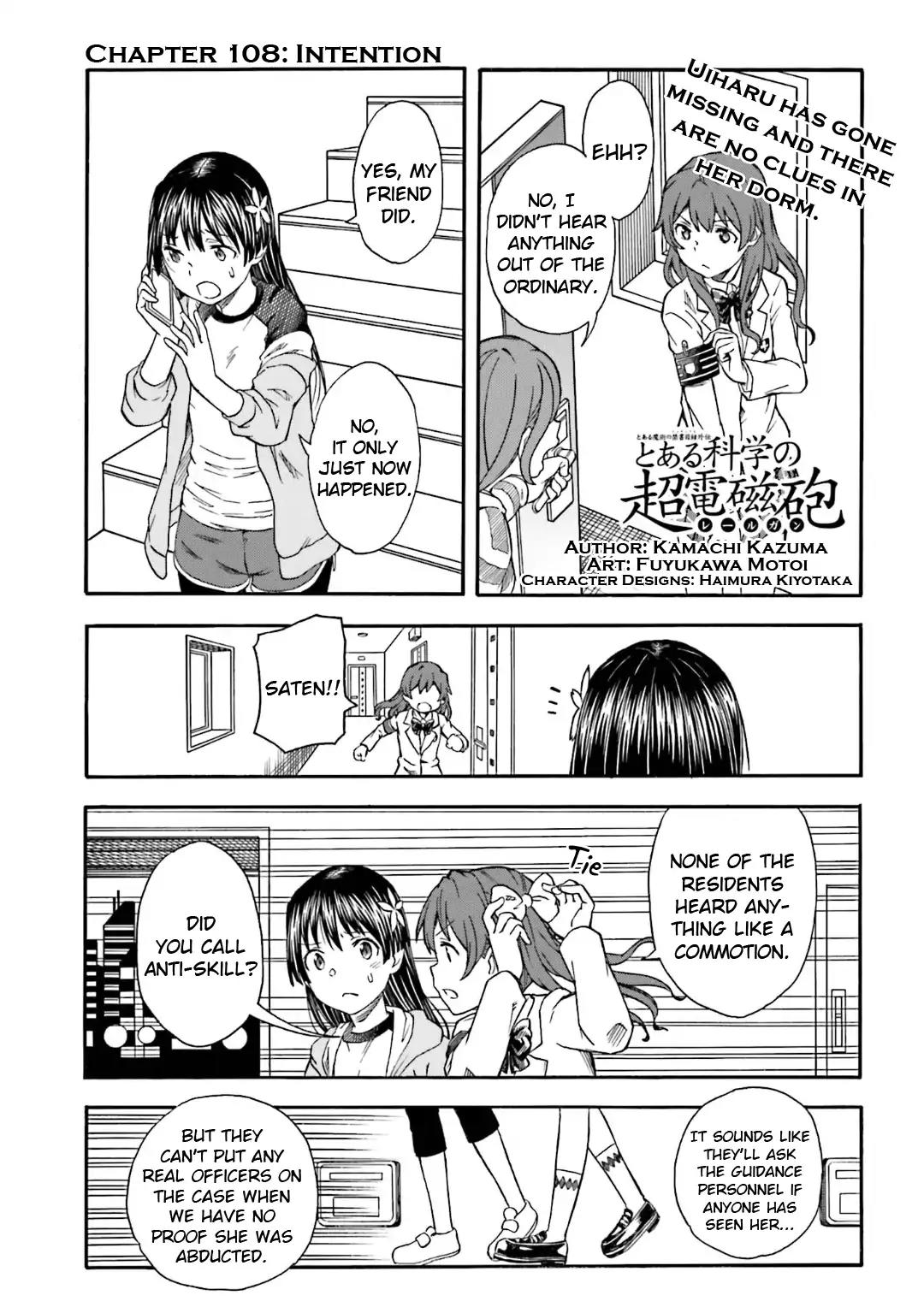 To Aru Kagaku no Railgun Chapter 108 page 1 - Chapter 108: Intention