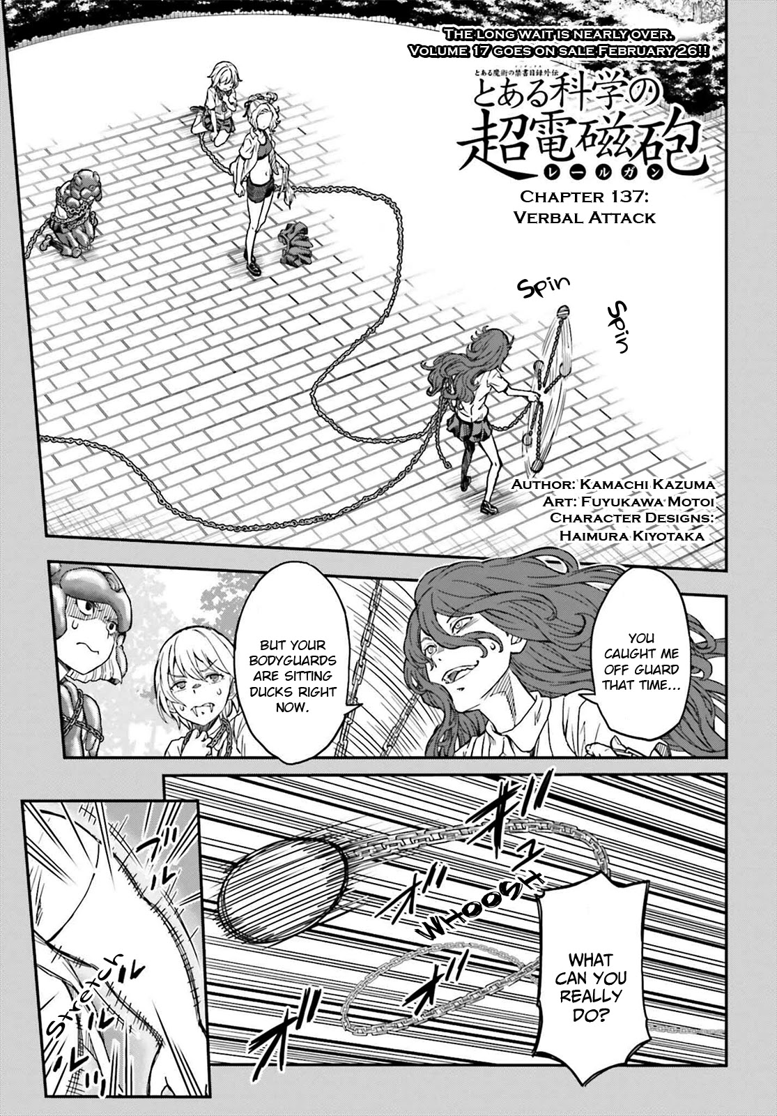 To Aru Kagaku no Railgun Chapter 137 page 1 - Chapter 137: Verbal Attack