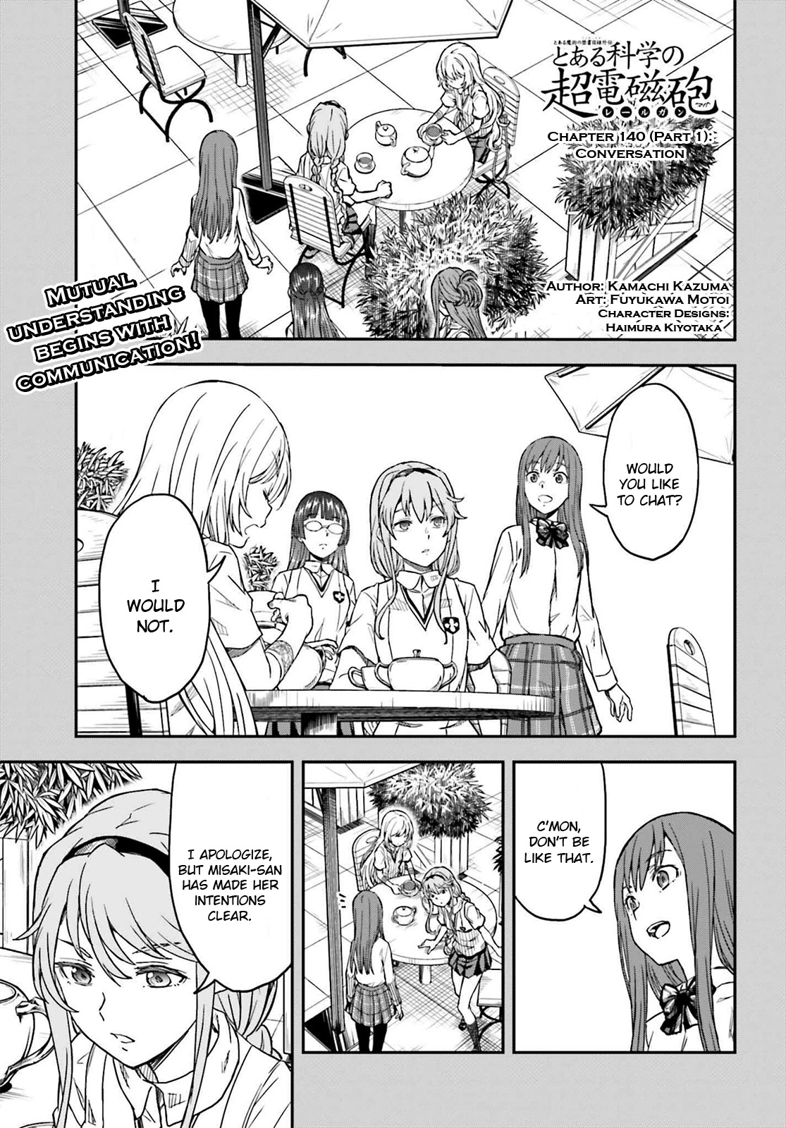 To Aru Kagaku no Railgun Chapter 140.1 page 1 - Chapter 140.1: Conversation