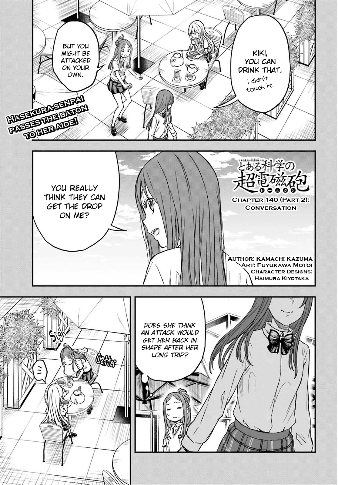 To Aru Kagaku no Railgun Chapter 140.2 page 1 - Chapter 140.2: Conversation