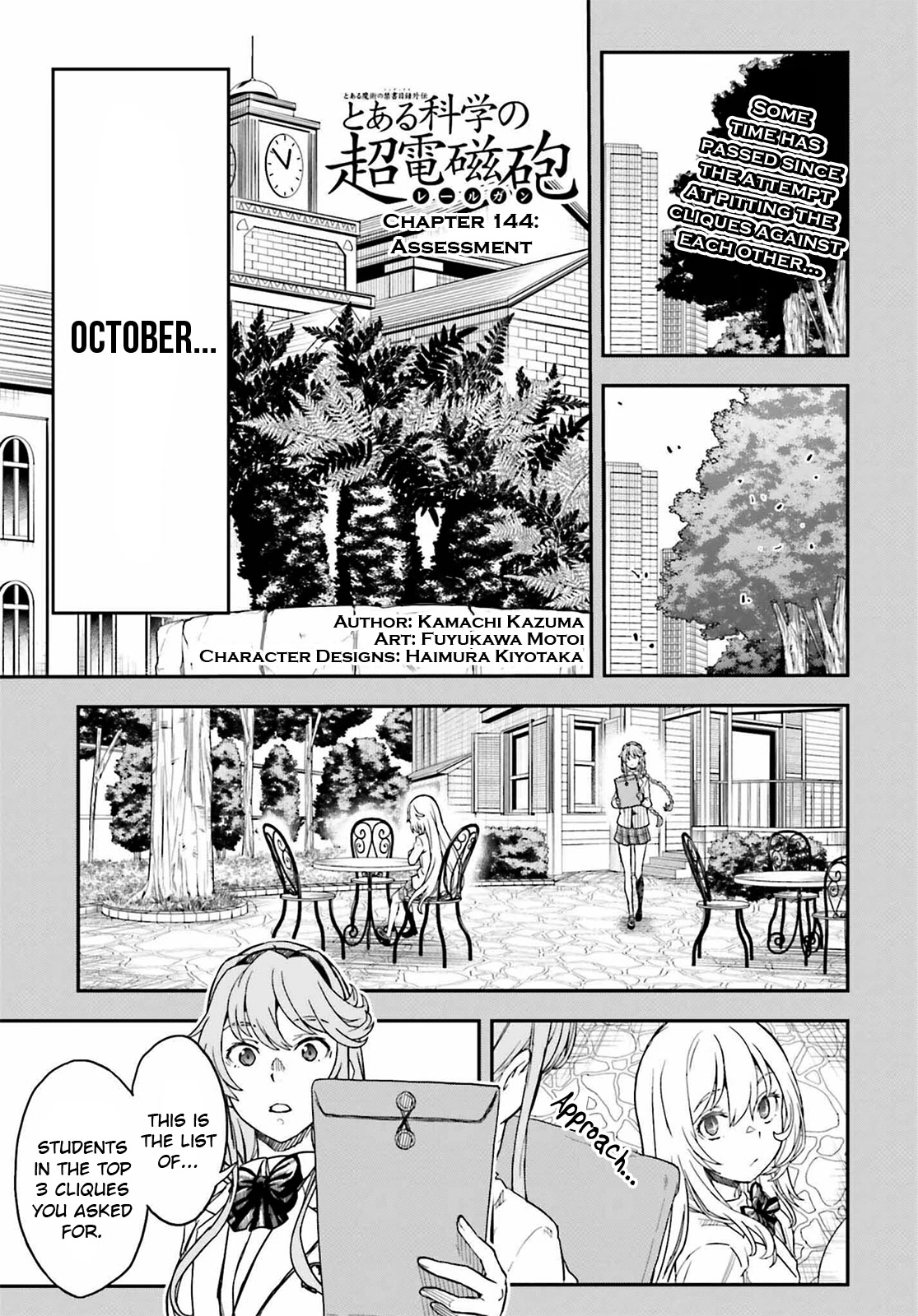 To Aru Kagaku no Railgun Chapter 144 page 1 - Chapter 144: Assessment