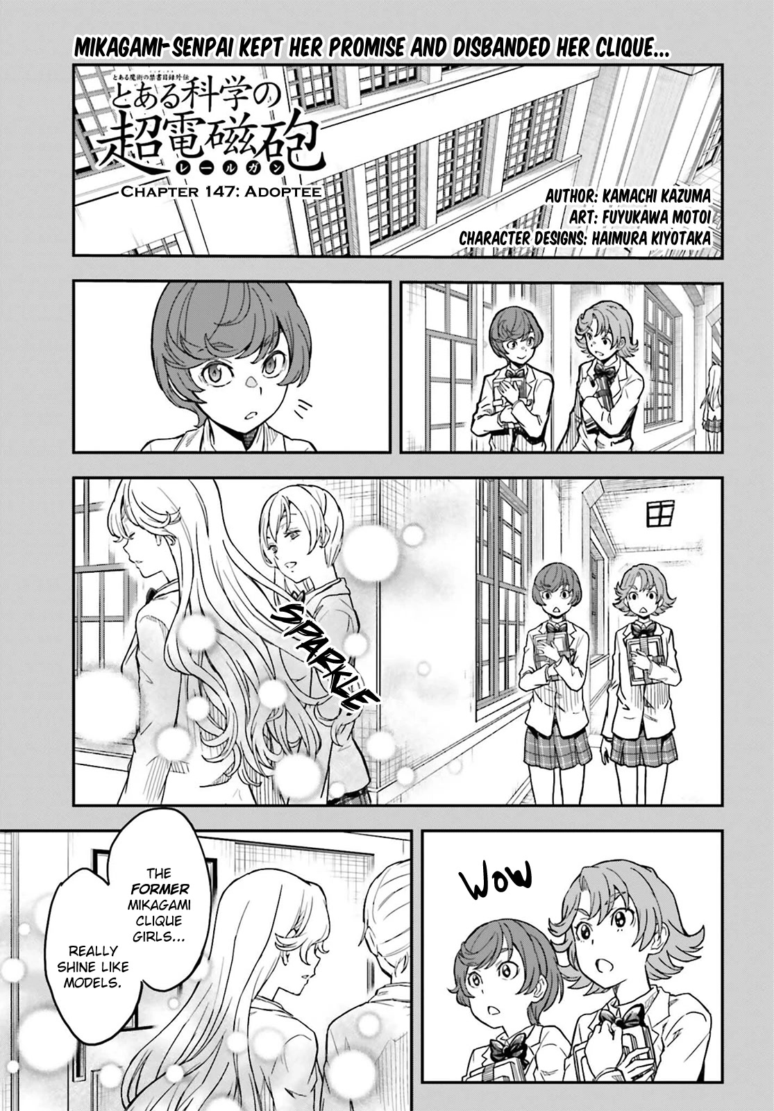 To Aru Kagaku no Railgun Chapter 147 page 1 - Chapter 147: Adoptee
