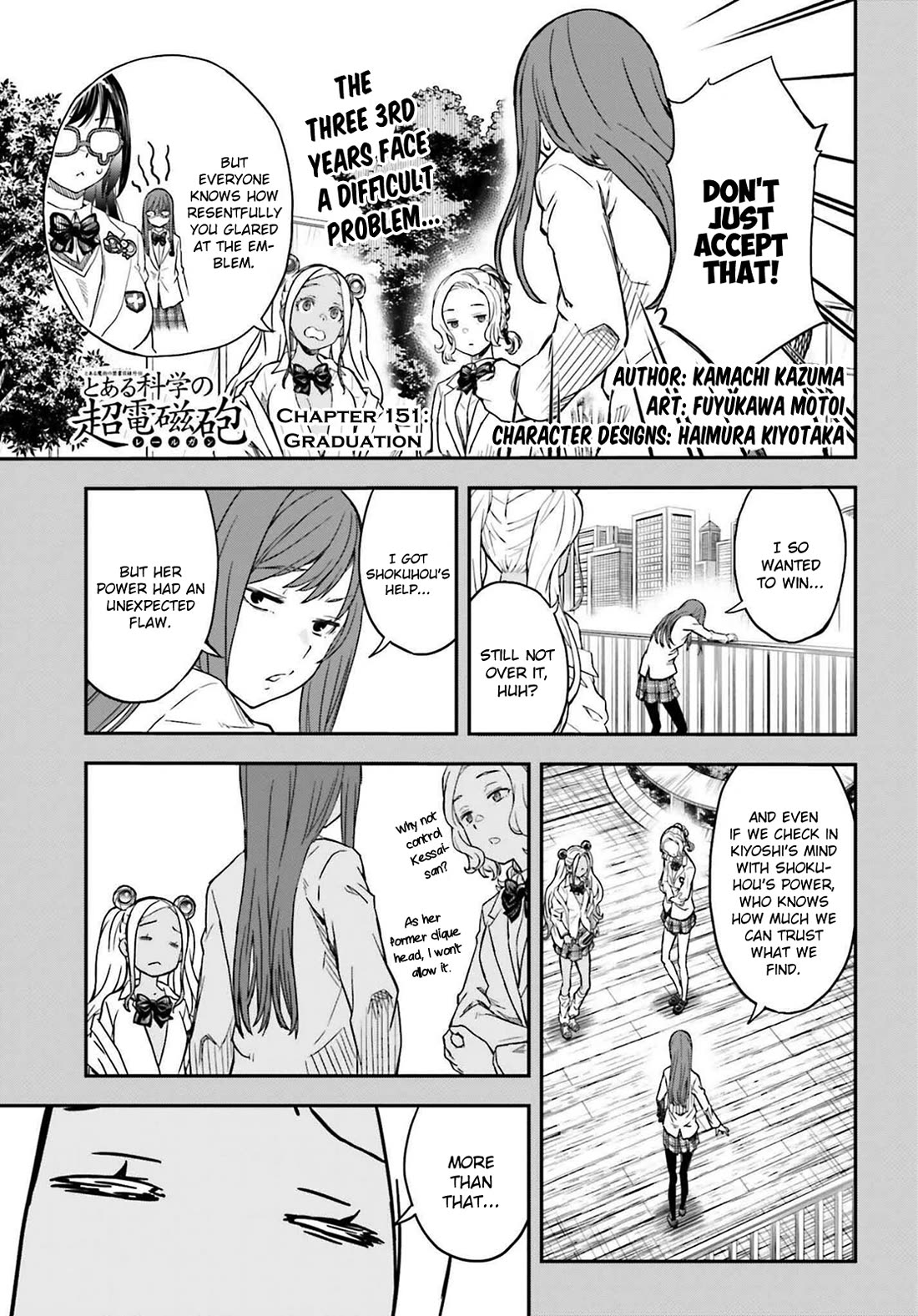 To Aru Kagaku no Railgun Chapter 151 page 1 - Chapter 151: Graduation