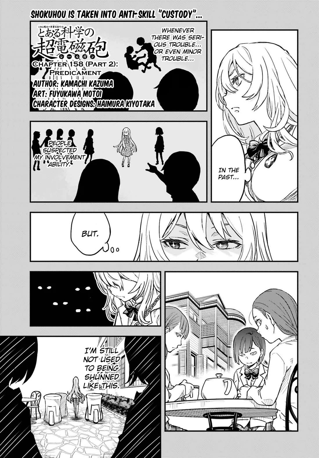To Aru Kagaku no Railgun Chapter 158.2 page 1 - Chapter 158.2: Predicament
