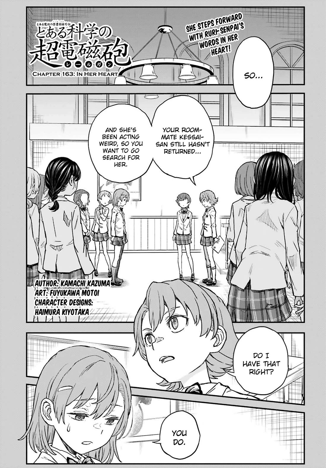 To Aru Kagaku no Railgun Chapter 163 page 1 - Chapter 163: In Her Heart