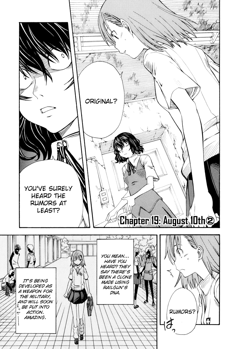 To Aru Kagaku no Railgun Chapter 19 page 1 - Chapter 19: August 10th, Part 2