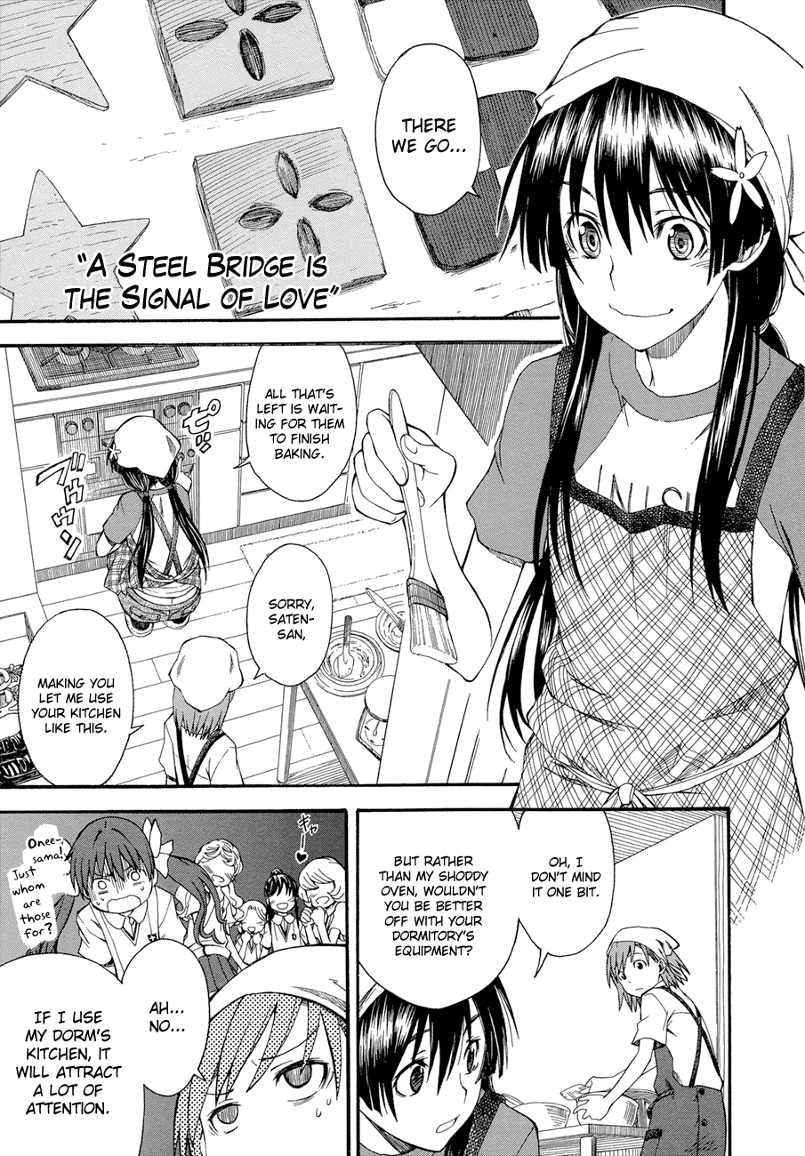 To Aru Kagaku no Railgun Chapter 39.5 page 1 - Chapter 39.5: A Steel Bridge is the Signal of Love
