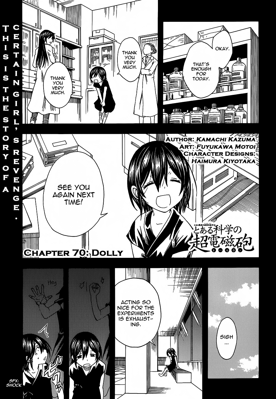 To Aru Kagaku no Railgun Chapter 70 page 1 - Chapter 70: DOLLY