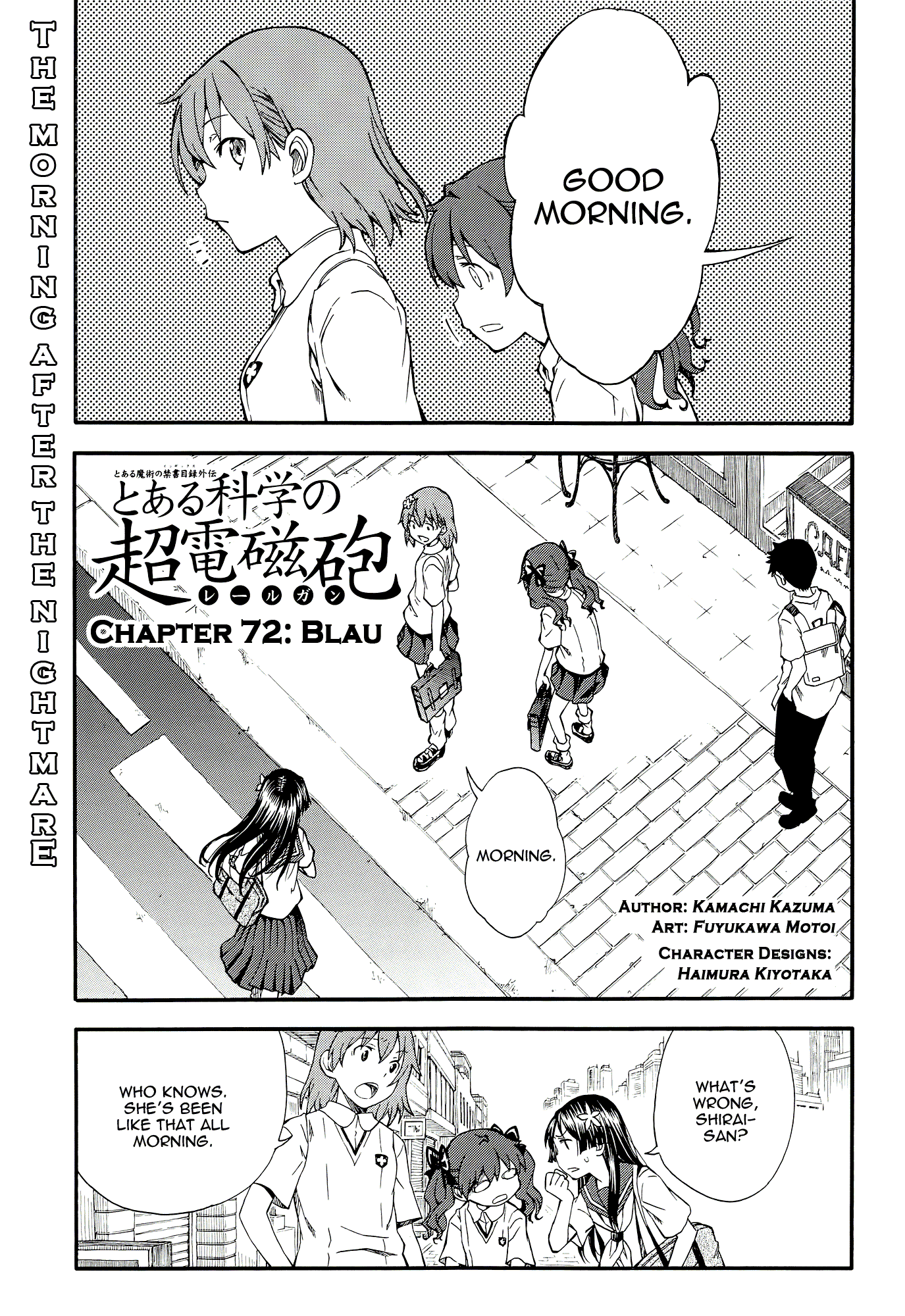 To Aru Kagaku no Railgun Chapter 72 page 1 - Chapter 72: BLAU