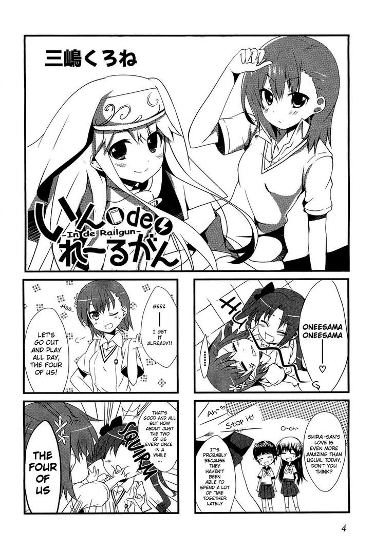 To Aru Majutsu no Index X To Aru Kagaku no Railgun 4Koma Anthology Chapter 1 page 6 - Chapter 1 : In de Railgun