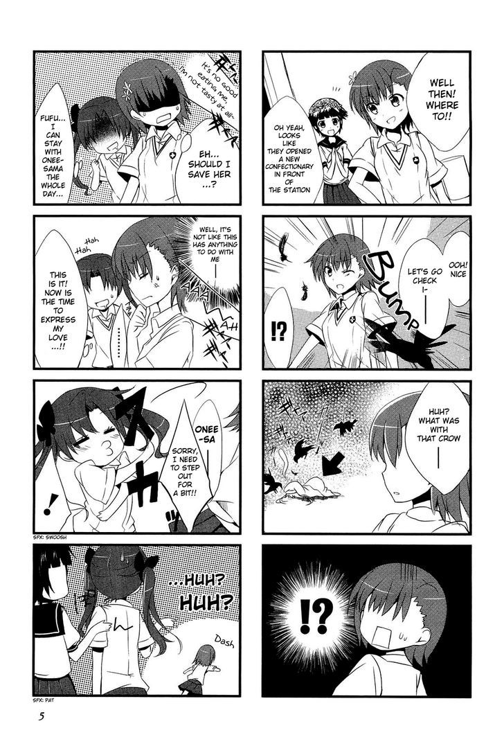 To Aru Majutsu no Index X To Aru Kagaku no Railgun 4Koma Anthology Chapter 1 page 7 - Chapter 1 : In de Railgun