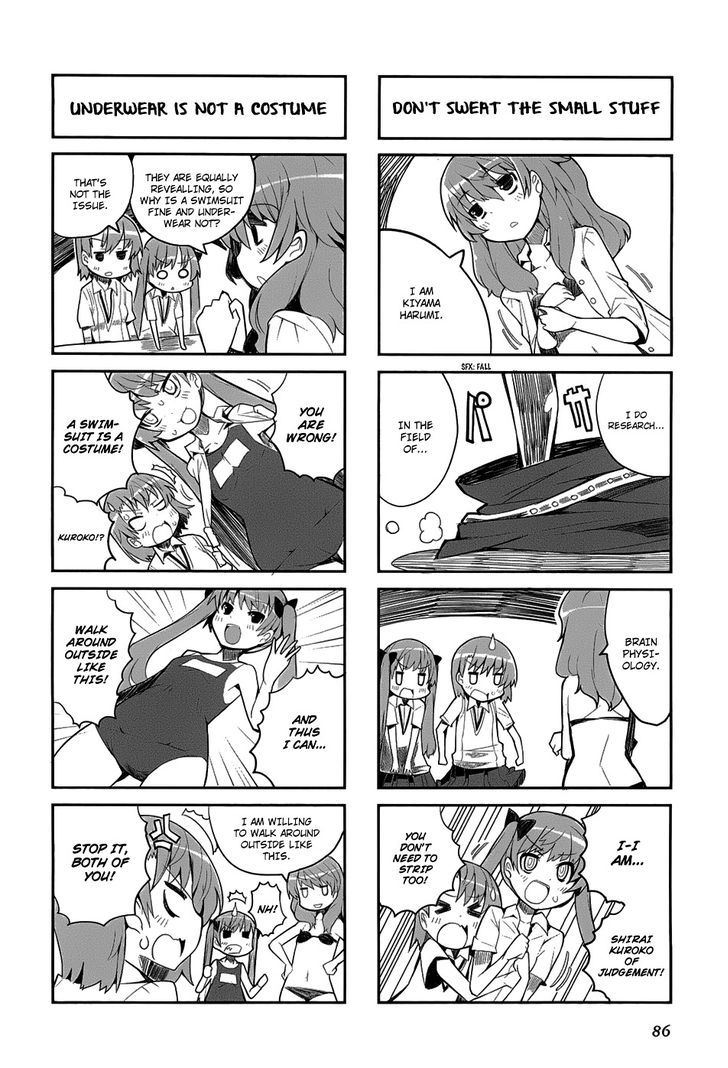 To Aru Majutsu no Index X To Aru Kagaku no Railgun 4Koma Anthology Chapter 11 page 5 - Chapter 11 : Kiyama Harumi's Unscientific Delusions