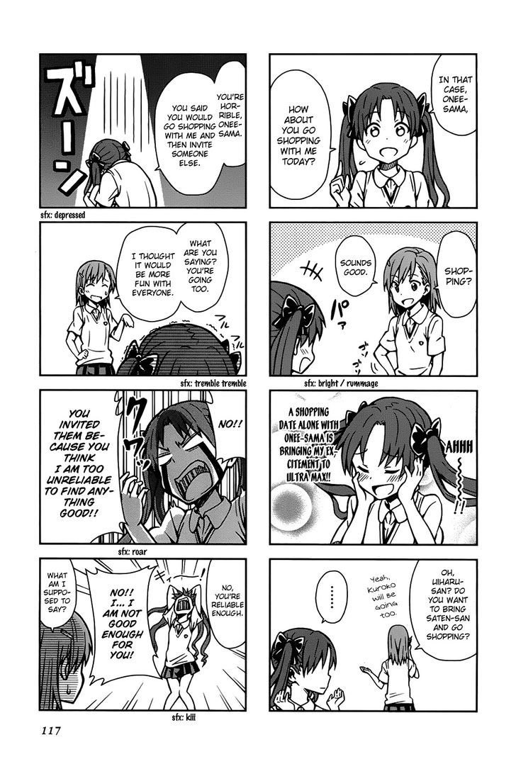 To Aru Majutsu no Index X To Aru Kagaku no Railgun 4Koma Anthology Chapter 14 page 4 - Chapter 14 : The Electric Princess and Her Delightful Friends