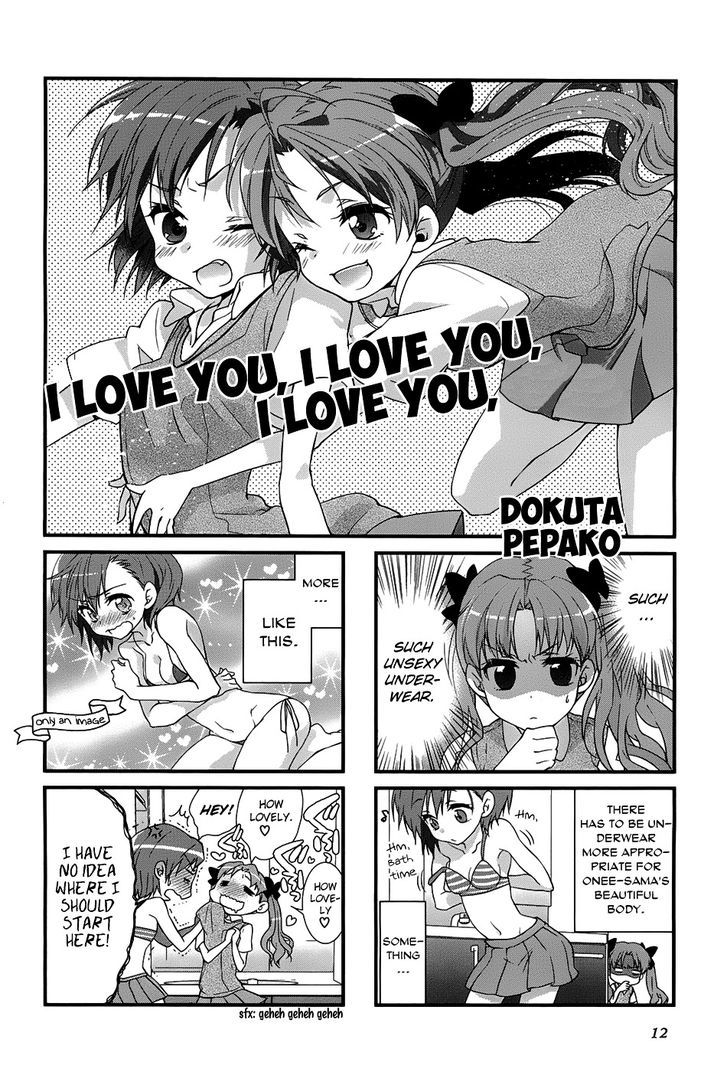 To Aru Majutsu no Index X To Aru Kagaku no Railgun 4Koma Anthology Chapter 2 page 3 - Chapter 2 : I Love You, I Love You, I Love You