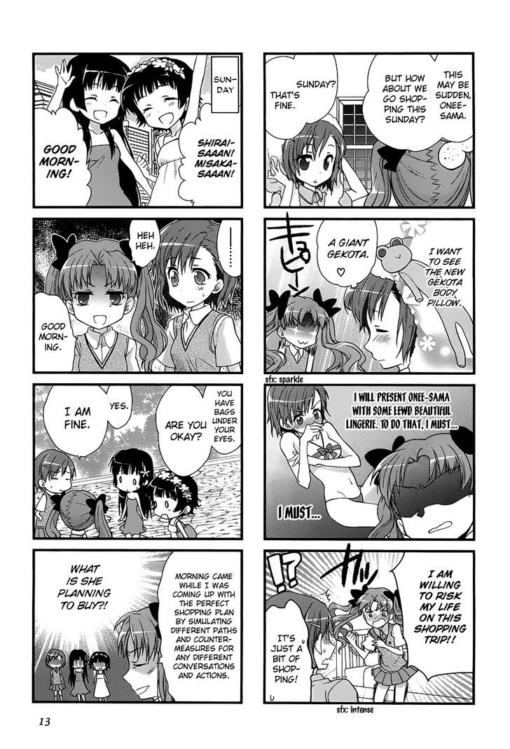 To Aru Majutsu no Index X To Aru Kagaku no Railgun 4Koma Anthology Chapter 2 page 4 - Chapter 2 : I Love You, I Love You, I Love You