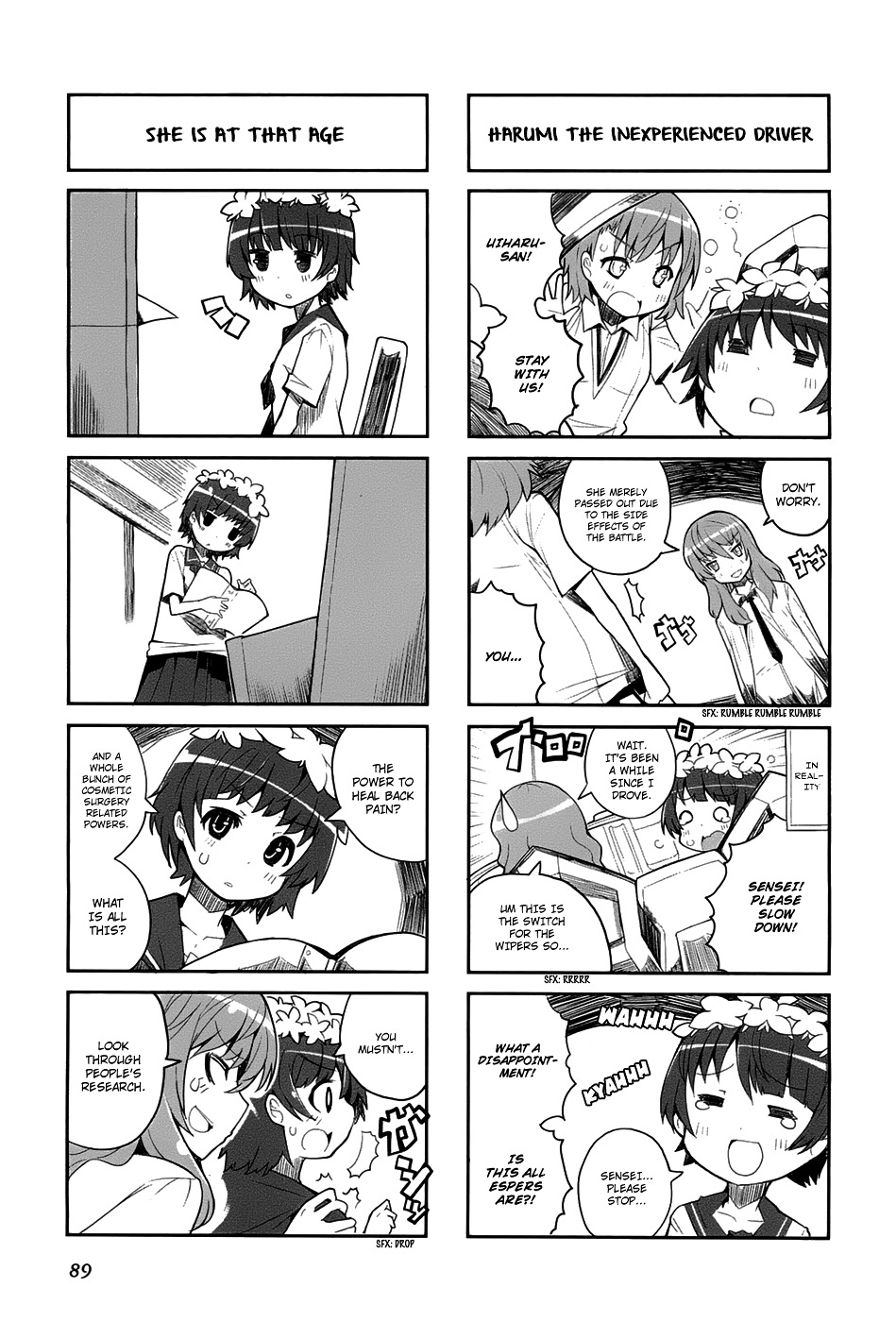 To Aru Majutsu no Index X To Aru Kagaku no Railgun 4Koma Anthology Chapter 23 page 8 - Chapter 23 : Kiyama Harumi's Unscientific Delusions