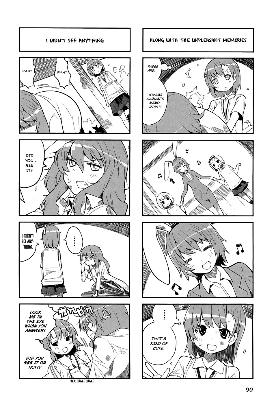 To Aru Majutsu no Index X To Aru Kagaku no Railgun 4Koma Anthology Chapter 23 page 9 - Chapter 23 : Kiyama Harumi's Unscientific Delusions