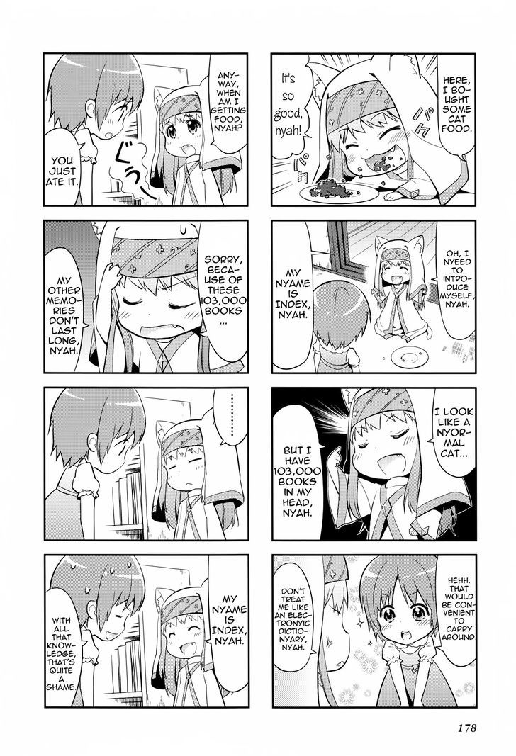To Aru Majutsu no Index X To Aru Kagaku no Railgun 4Koma Anthology Chapter 25 page 2 - Chapter 25 : A Certain Cat-Eared Index-Nyan