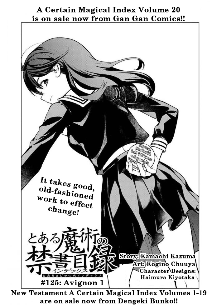 To Aru Majutsu no Kinsho Mokuroku Chapter 125 page 1 - Chapter 125: Avignon, Part 1