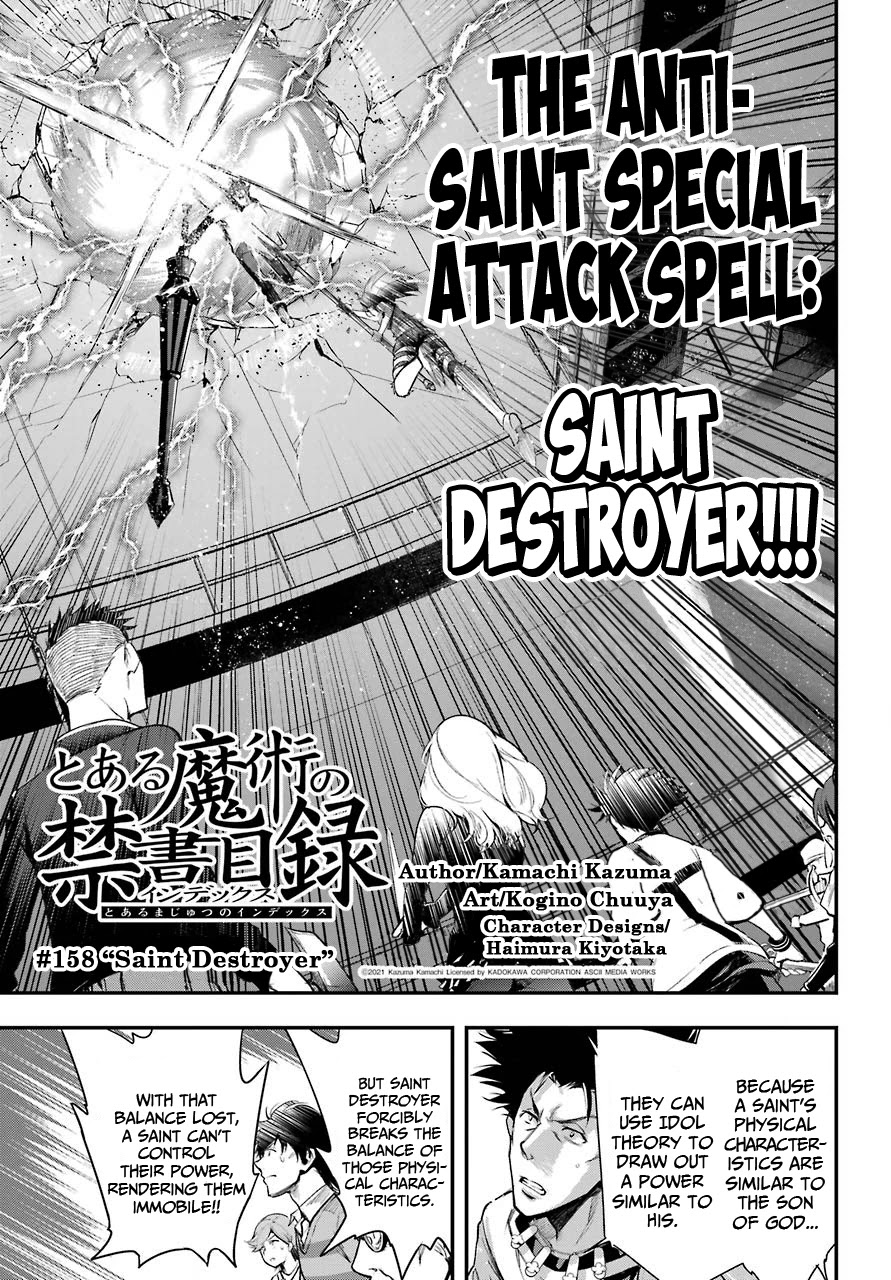 To Aru Majutsu no Kinsho Mokuroku Chapter 158 page 3 - Chapter 158