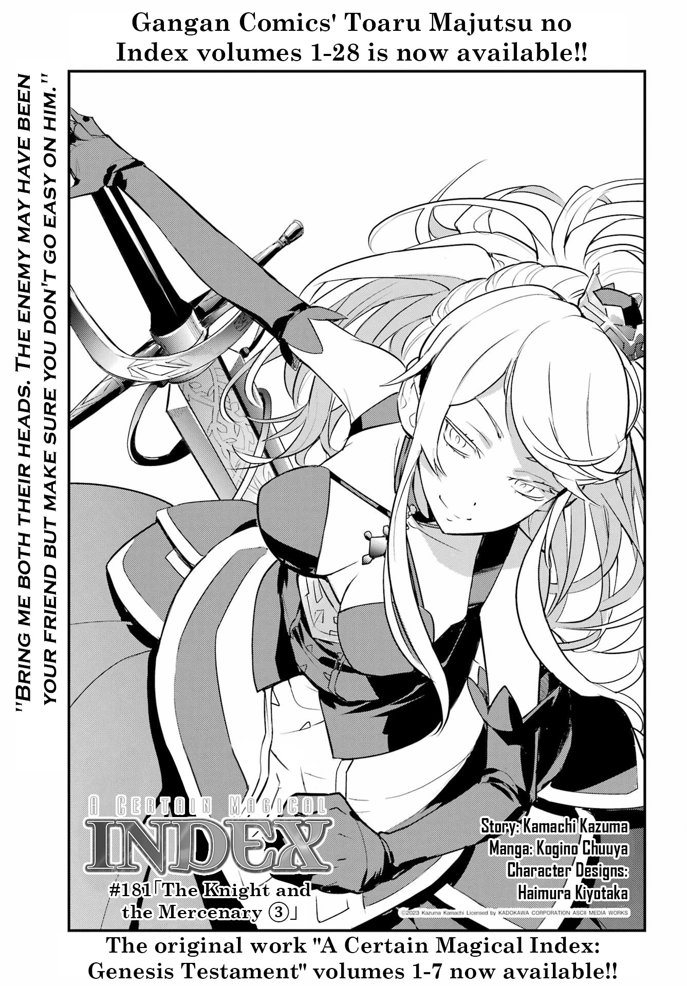 To Aru Majutsu no Kinsho Mokuroku Chapter 181 page 1 - Chapter 181: The Knight and the Mercenary ③