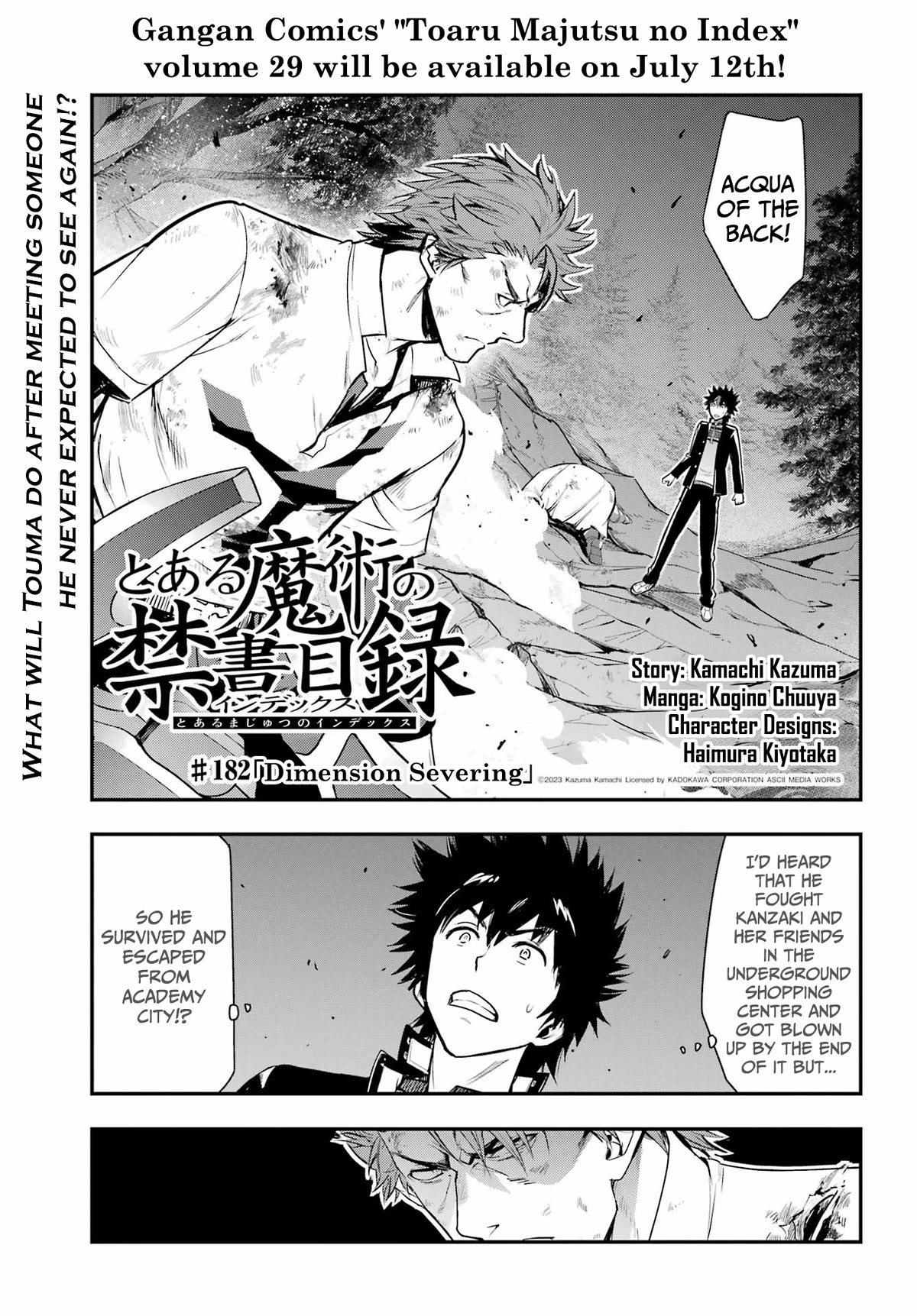 To Aru Majutsu no Kinsho Mokuroku Chapter 182 page 1 - Chapter 182: Dimension Severing