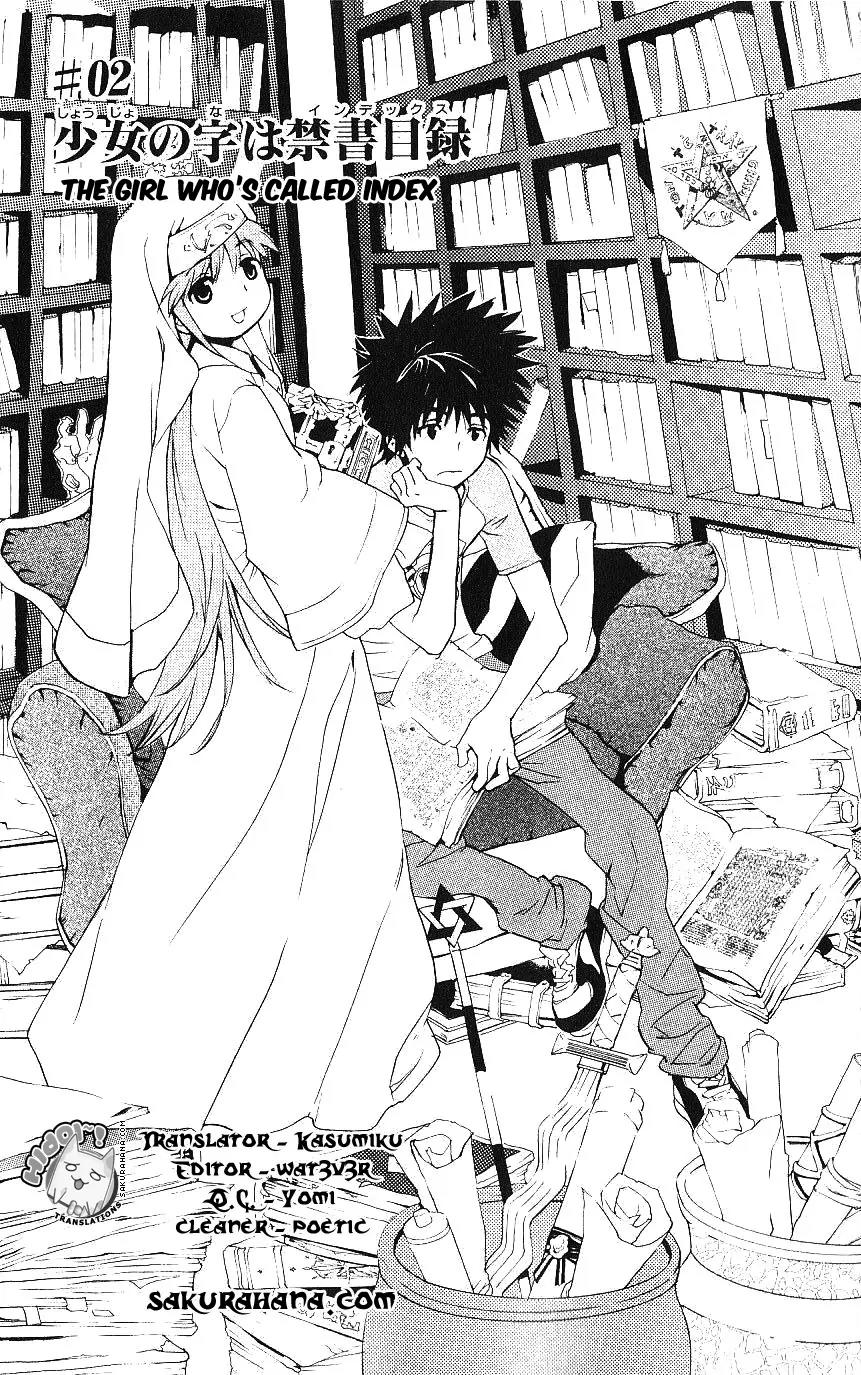To Aru Majutsu no Kinsho Mokuroku Chapter 2 page 2 - Chapter 2: The Girl Who's Called Index