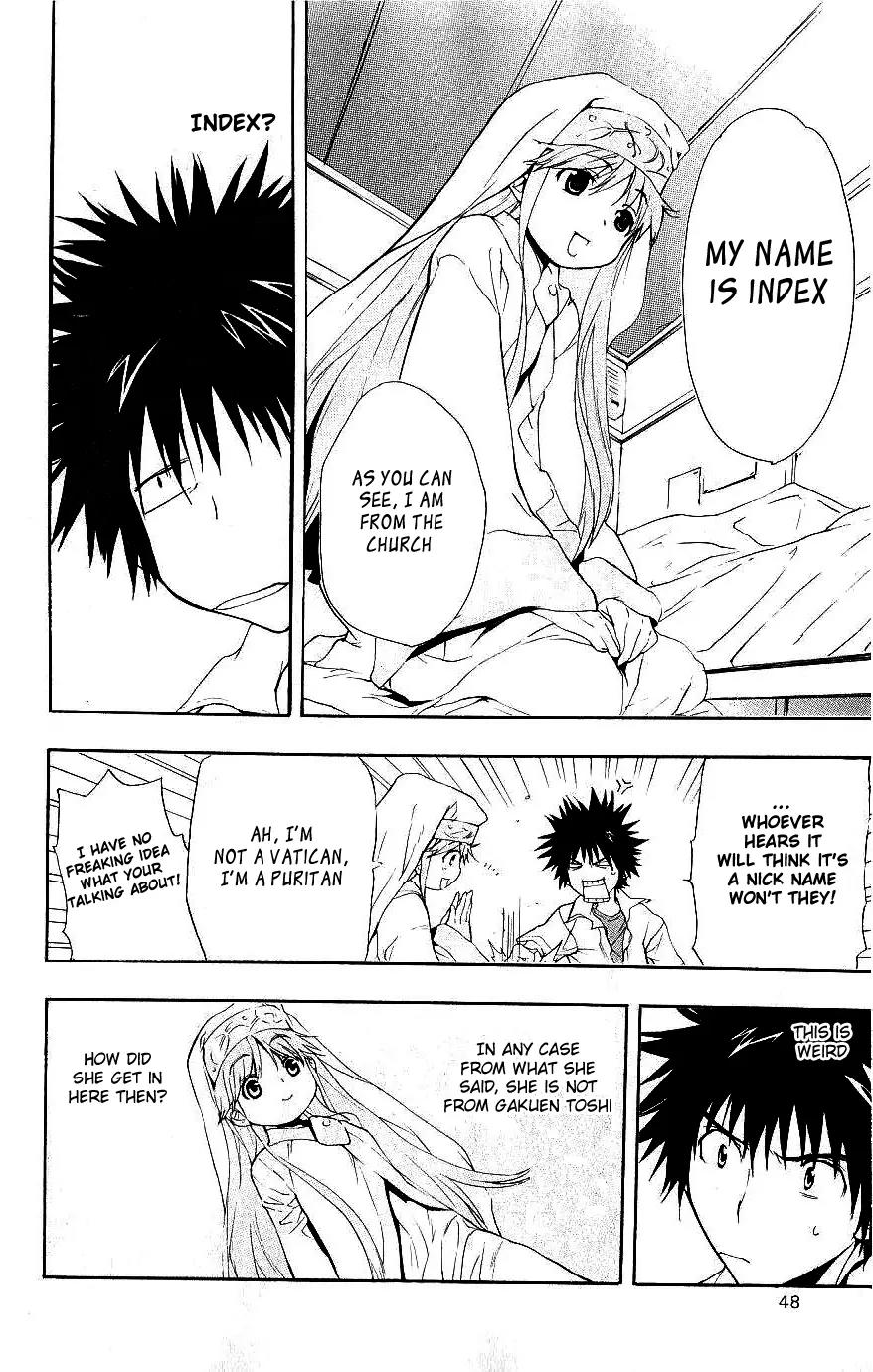 To Aru Majutsu no Kinsho Mokuroku Chapter 2 page 7 - Chapter 2: The Girl Who's Called Index