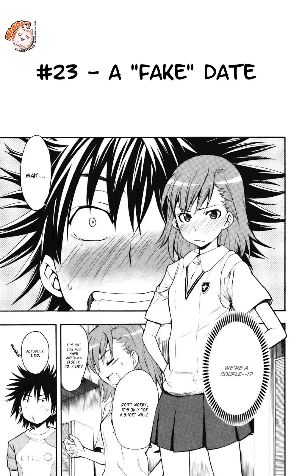 To Aru Majutsu no Kinsho Mokuroku Chapter 23 page 1 - Chapter 23: A ''Fake'' Date