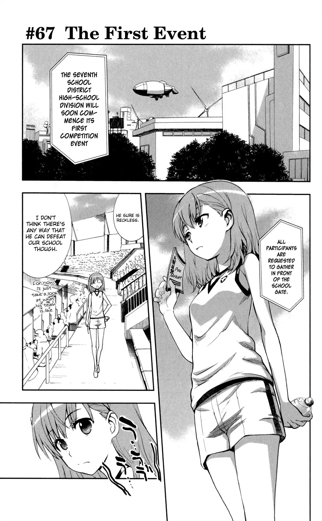 To Aru Majutsu no Kinsho Mokuroku Chapter 67 page 1 - Chapter 67: The First Event