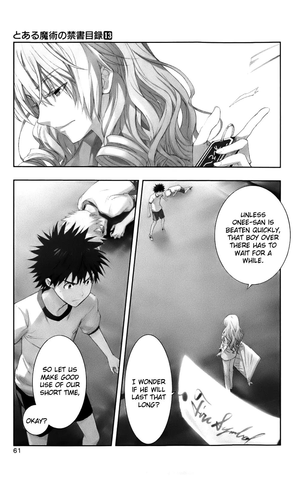 To Aru Majutsu no Kinsho Mokuroku Chapter 73 page 1 - Chapter 73: Shorthand (Part 4)