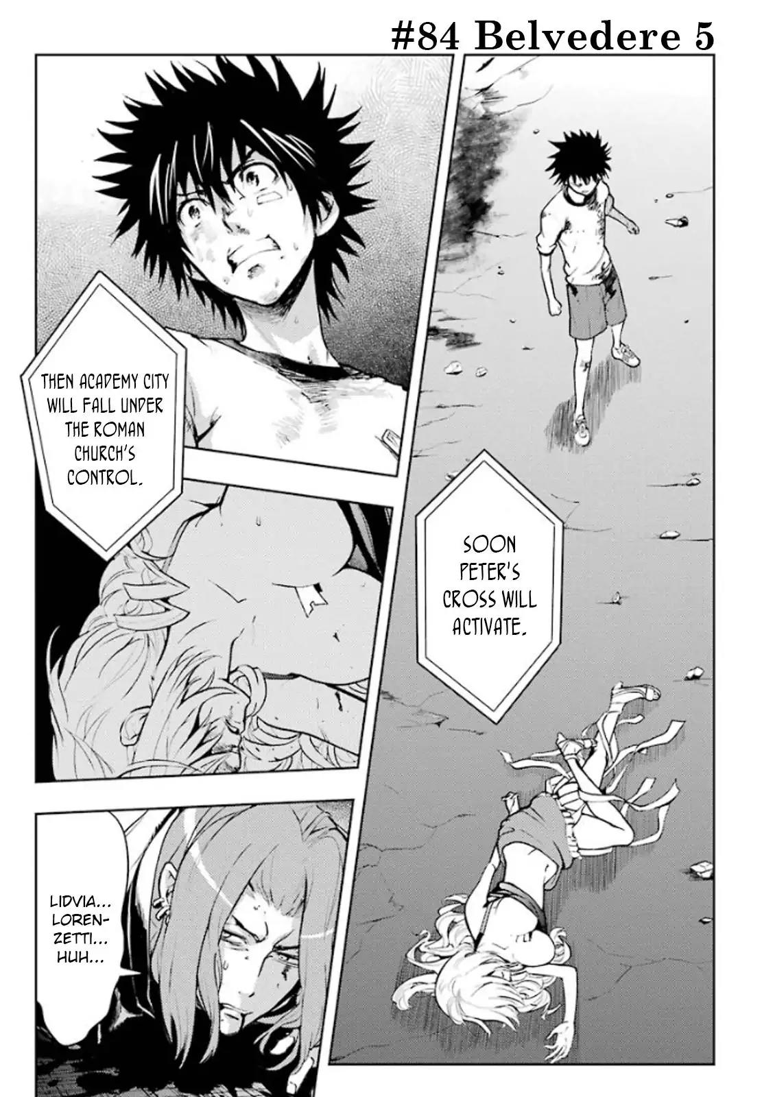 To Aru Majutsu no Kinsho Mokuroku Chapter 84 page 1 - Chapter 84: Belvedere 5 (Part 5)