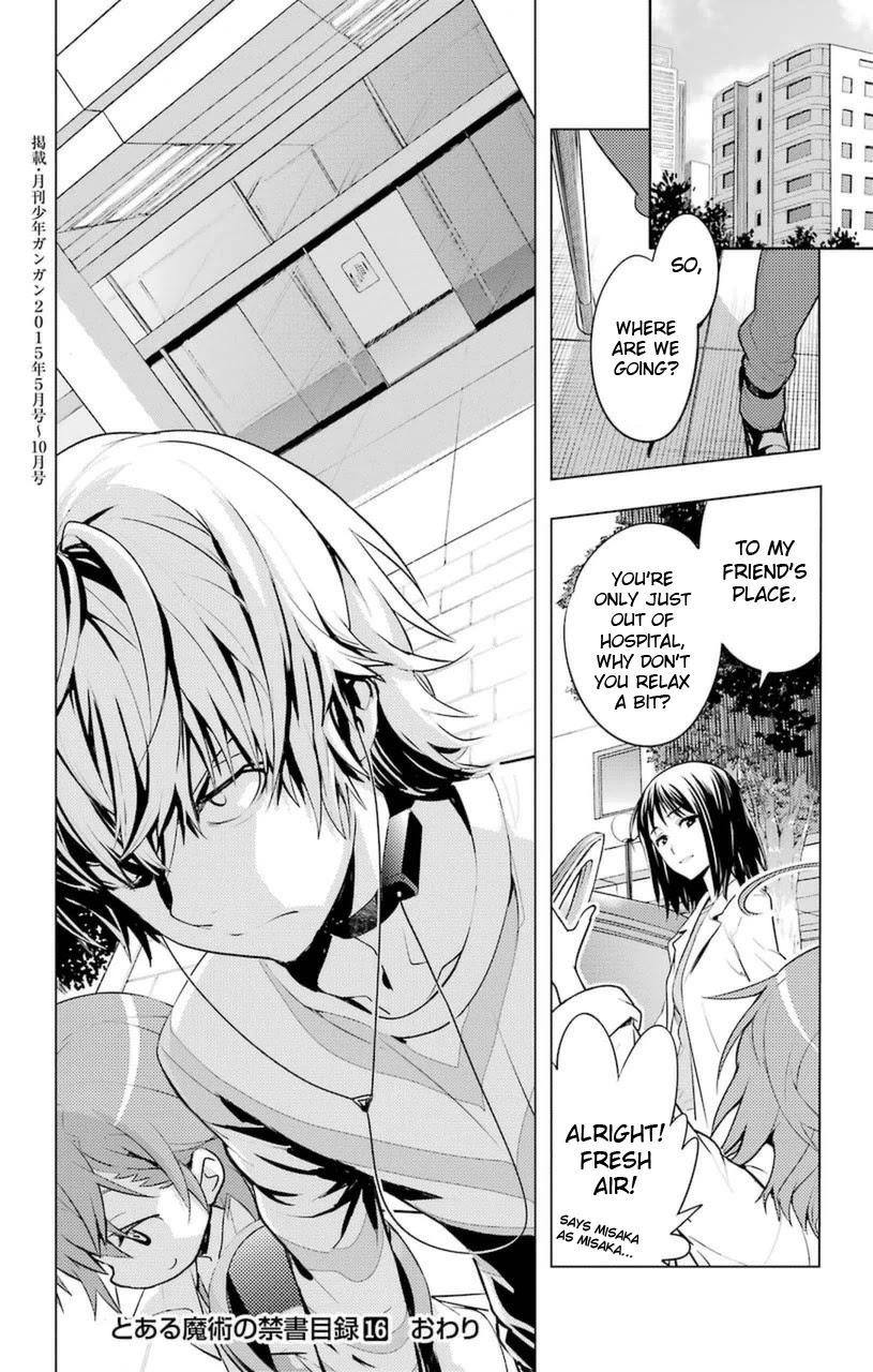 To Aru Majutsu no Kinsho Mokuroku Chapter 97 page 32 - Chapter 97: Mikoto's Punishment Game
