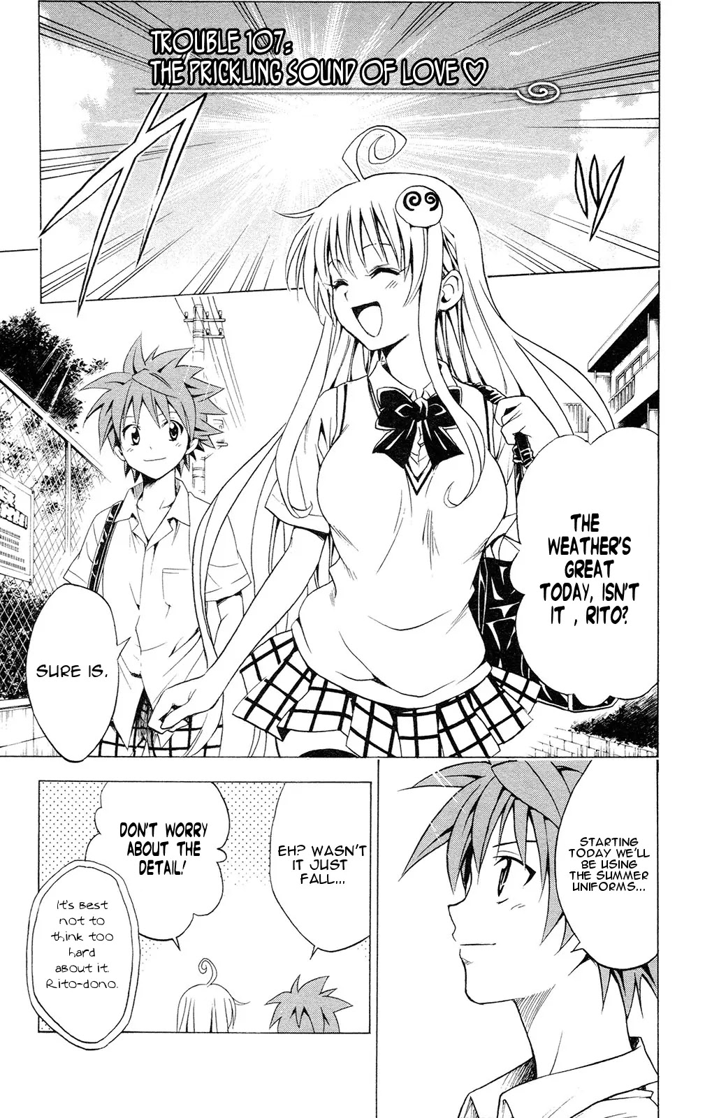 To-LOVE-Ru Chapter 107 page 12 - Chapter 107: The Prickling Sound of Love ♥