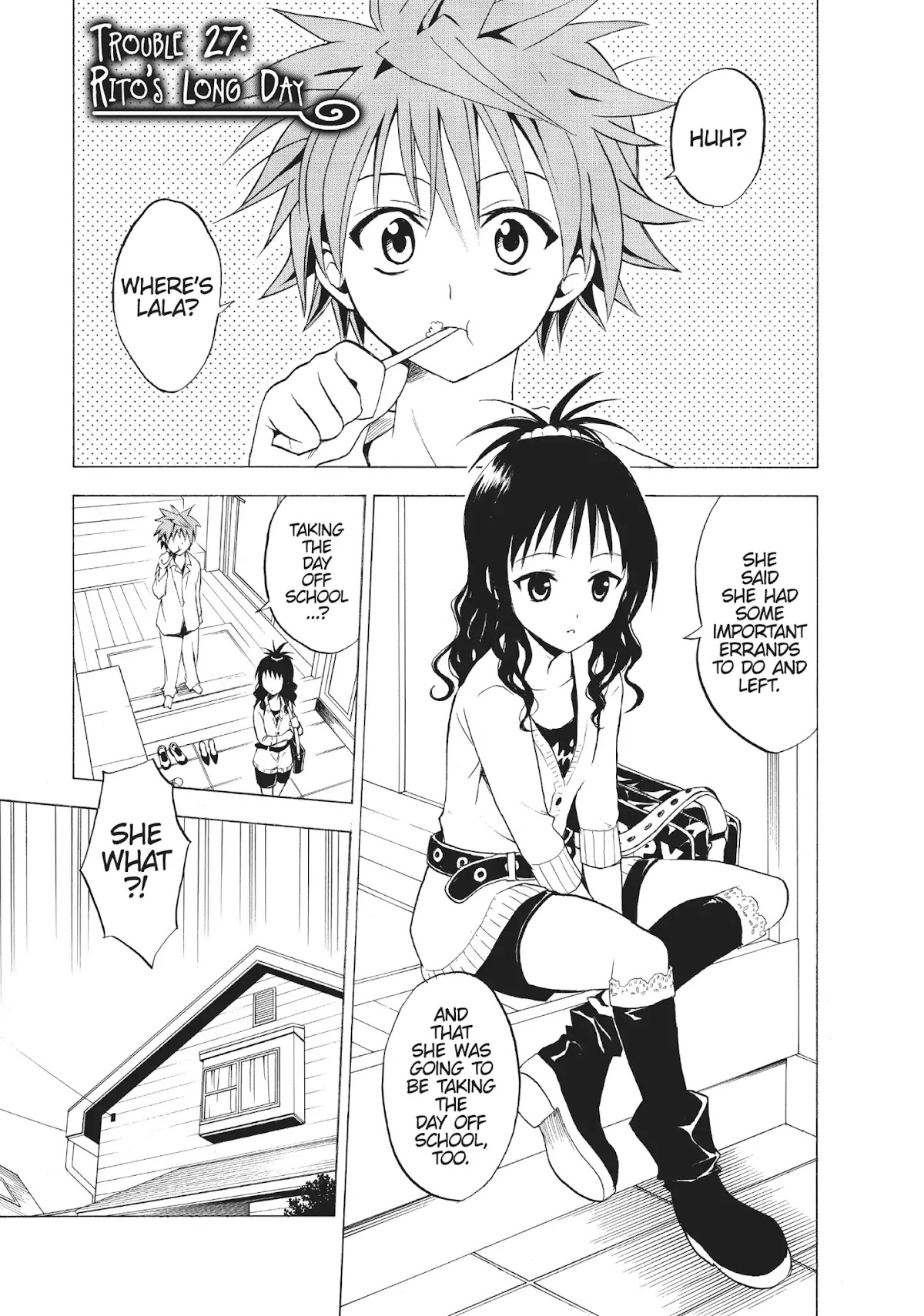 To-LOVE-Ru Chapter 27 page 1 - Chapter 27: Rito's Long Day