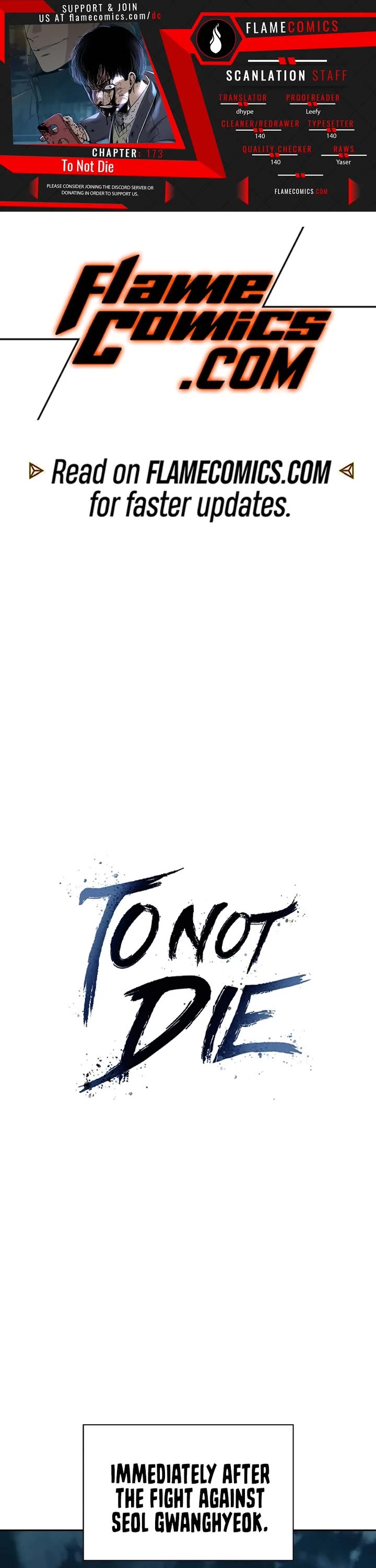 To Not Die Chapter 173 page 1 - Chapter 173