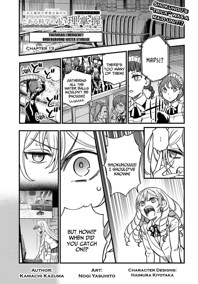 Toaru Kagaku no Mental Out Chapter 13 page 1 - Chapter 13