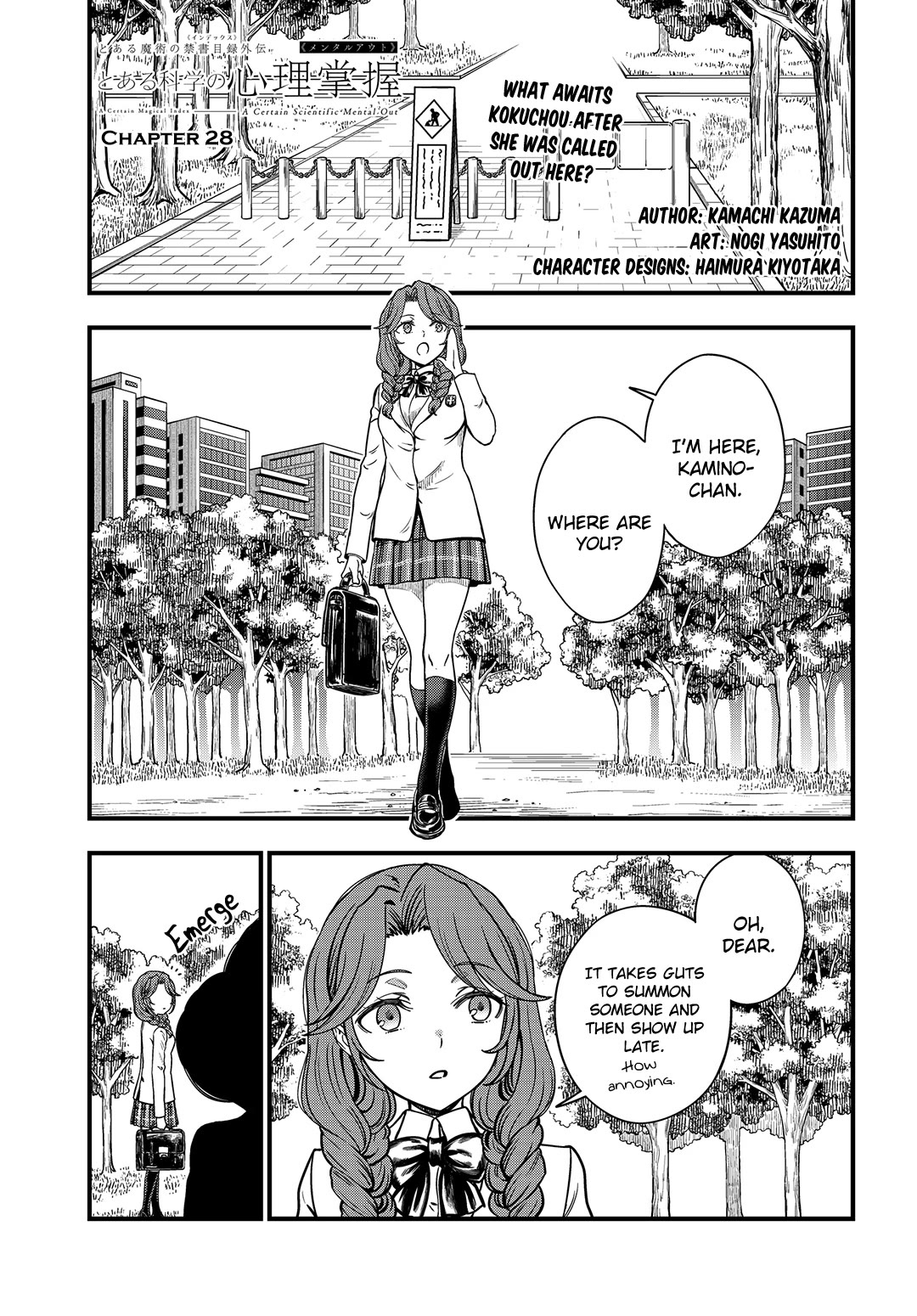 Toaru Kagaku no Mental Out Chapter 28 page 1 - Chapter 28