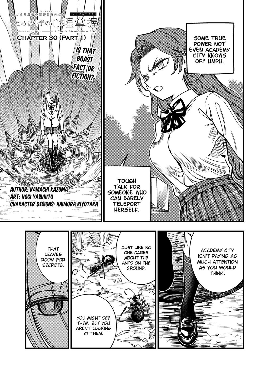 Toaru Kagaku no Mental Out Chapter 30.1 page 1 - Chapter 30.1