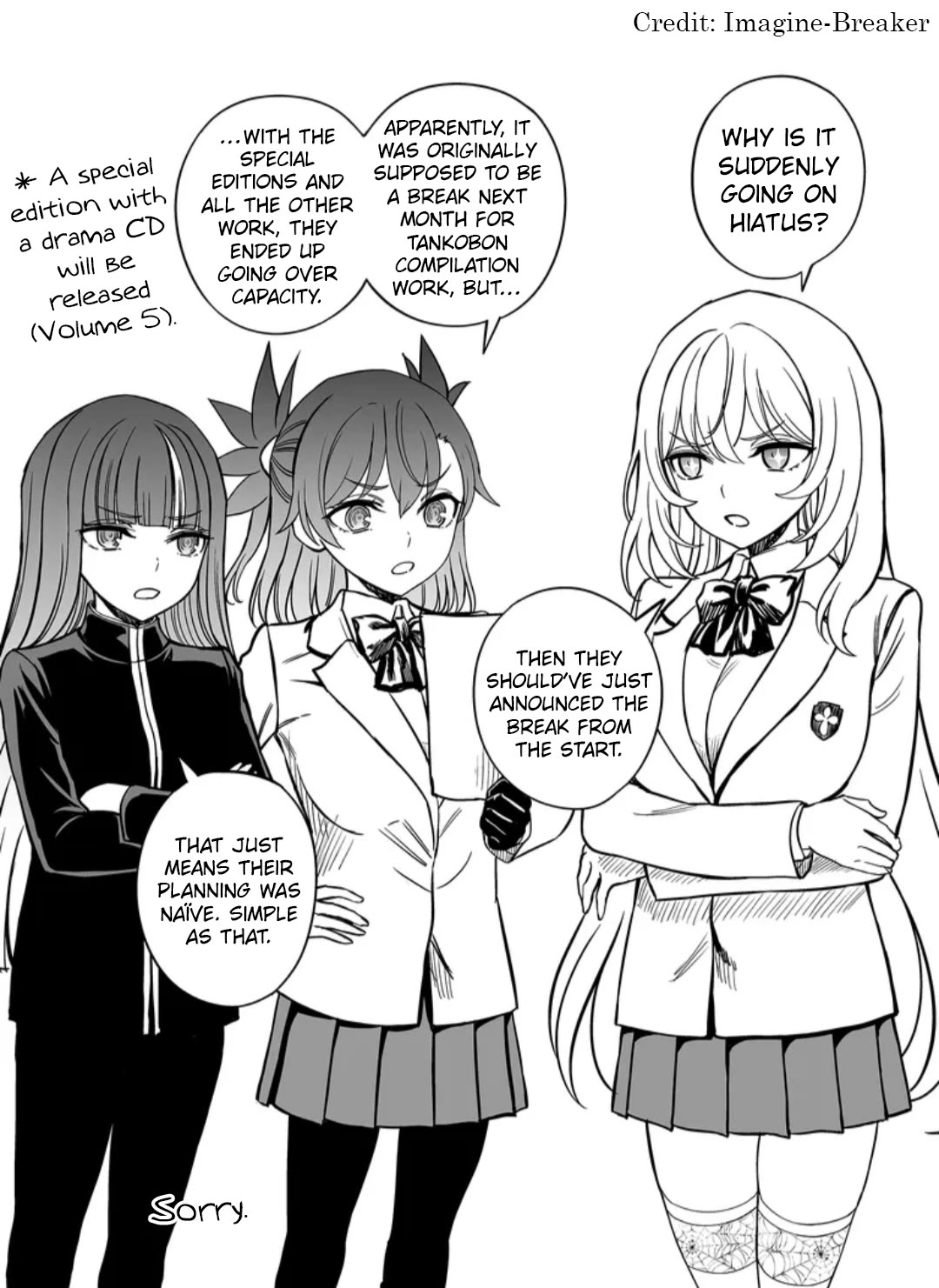 Toaru Kagaku no Mental Out Chapter 34.4 page 1 - Chapter 34.4: Sorry