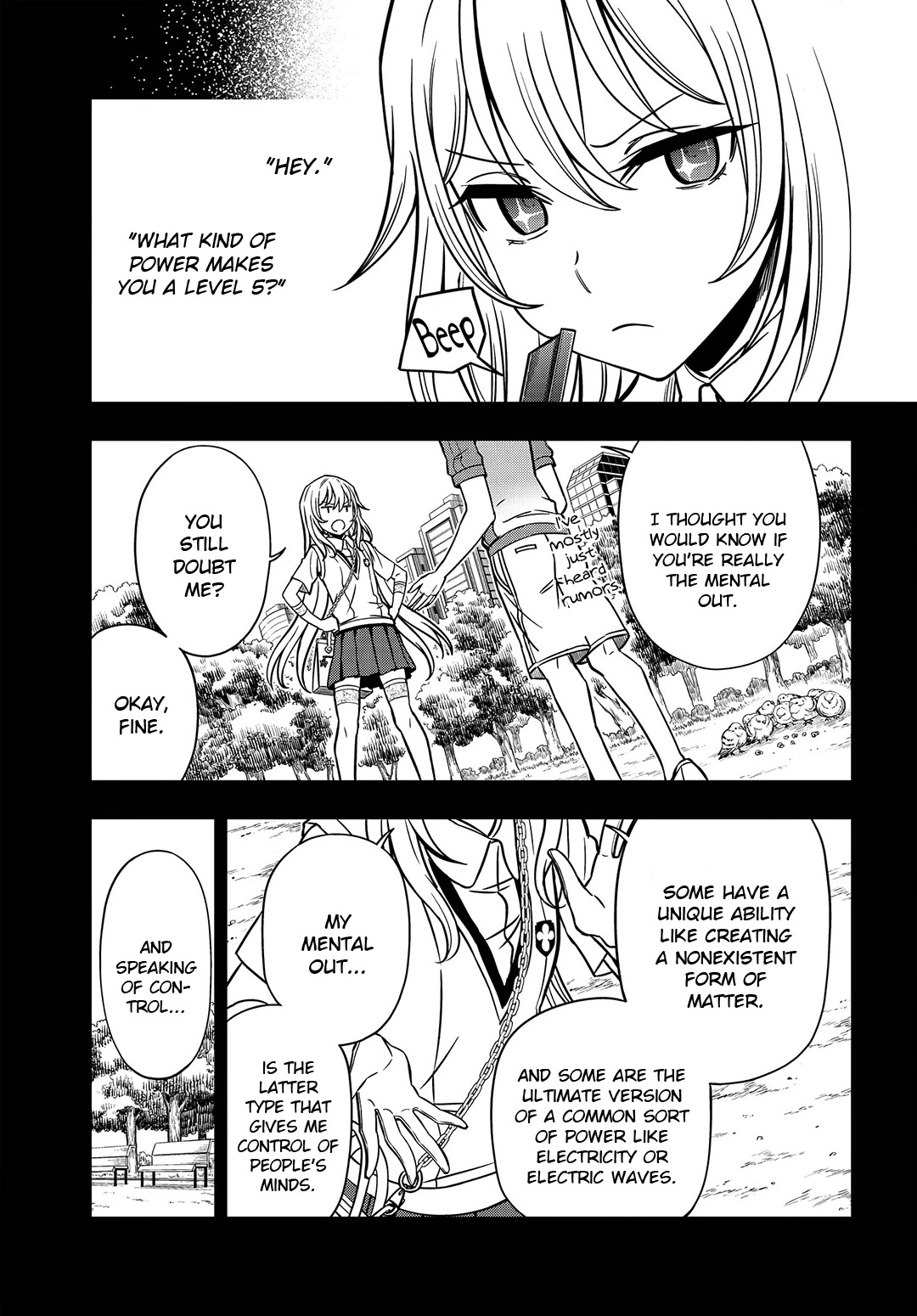 Toaru Kagaku no Mental Out Chapter 8.1 page 11 - Chapter 8.1