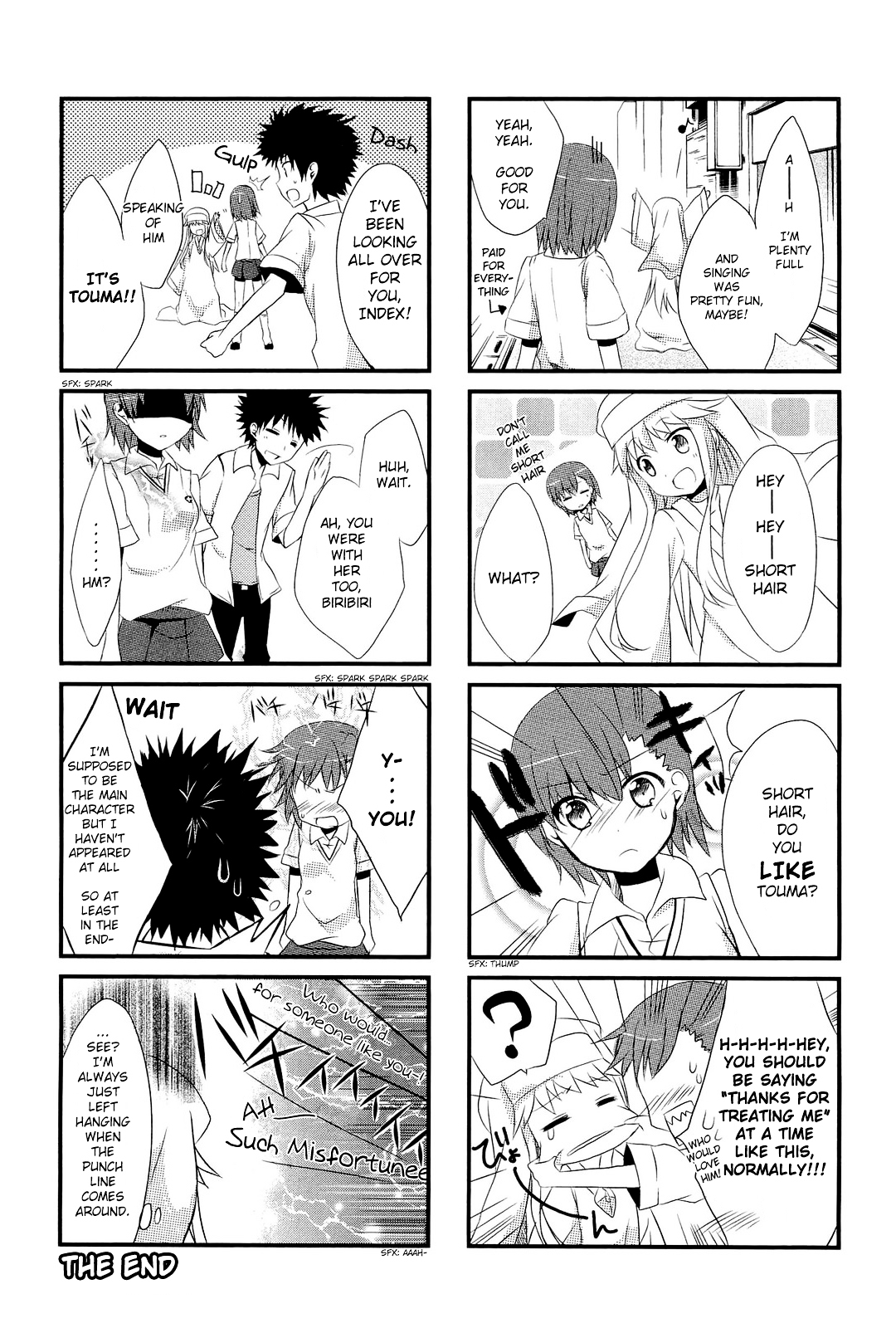Toaru Majutsu no Index - 4koma Koushiki Anthology Chapter 1 page 13 - Chapter 1 : In de Railgun