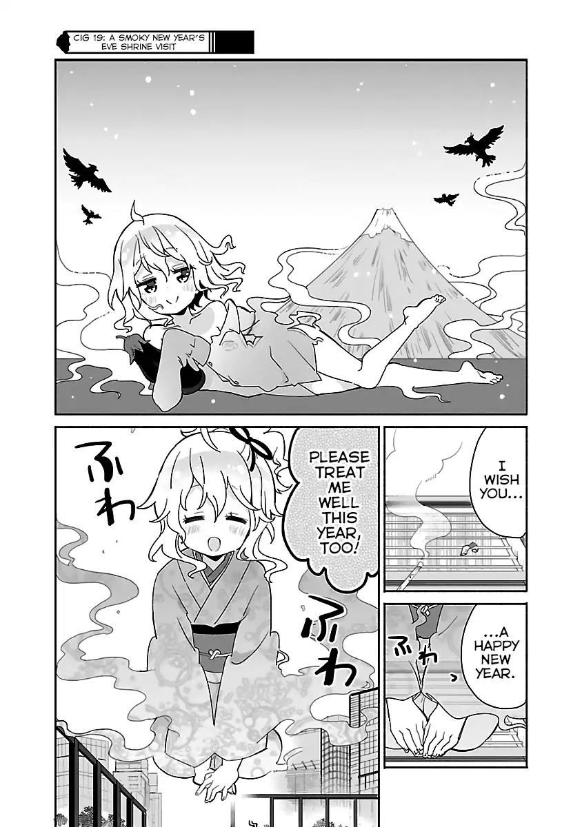 Tobacco-chan Chapter 19 page 1 - Chapter 19: 19th Cigarette: A Smoky New Year's Eve Shrine Visit