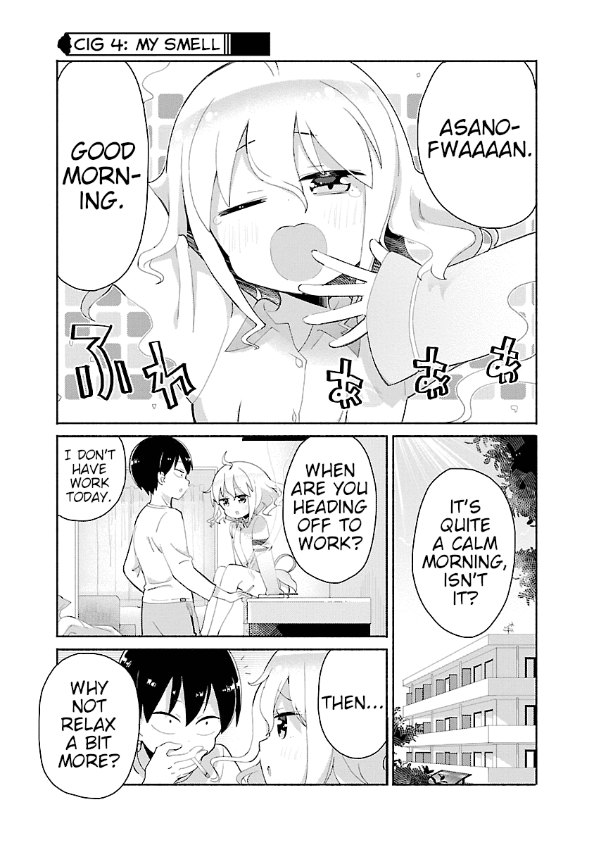 Tobacco-chan Chapter 4 page 1 - Chapter 4: Fourth Cigarette: My Smell