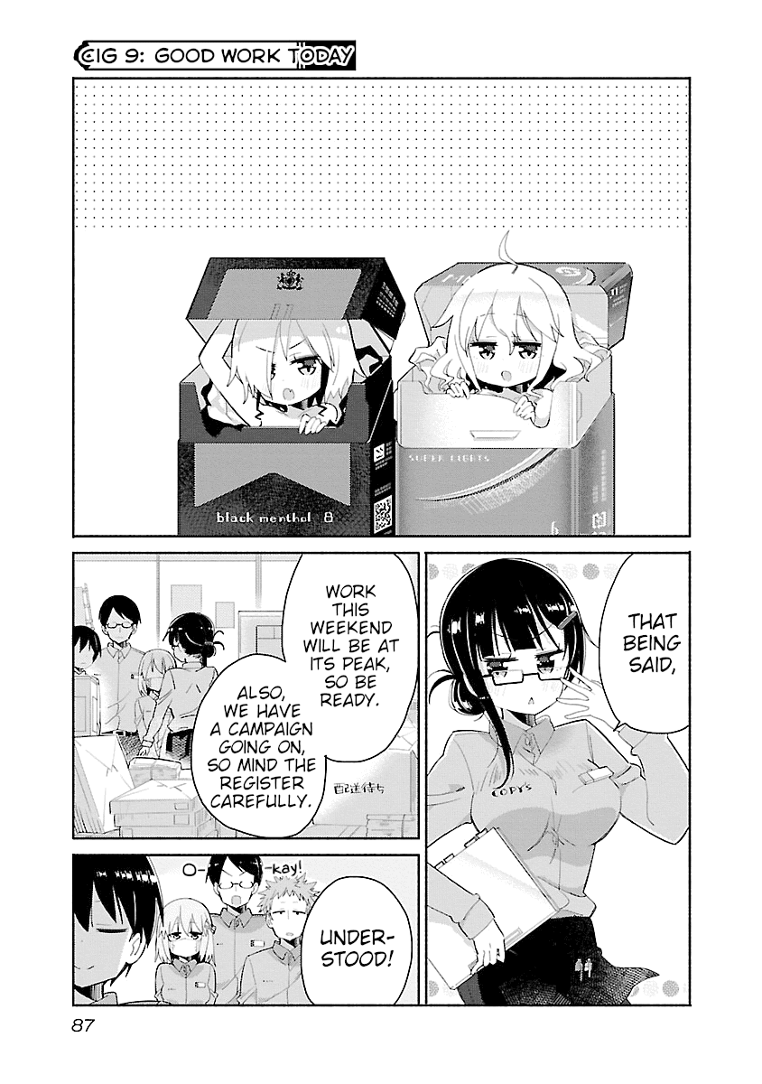 Tobacco-chan Chapter 9 page 1 - Chapter 9: Ninth Cigarette: Good Work Today!