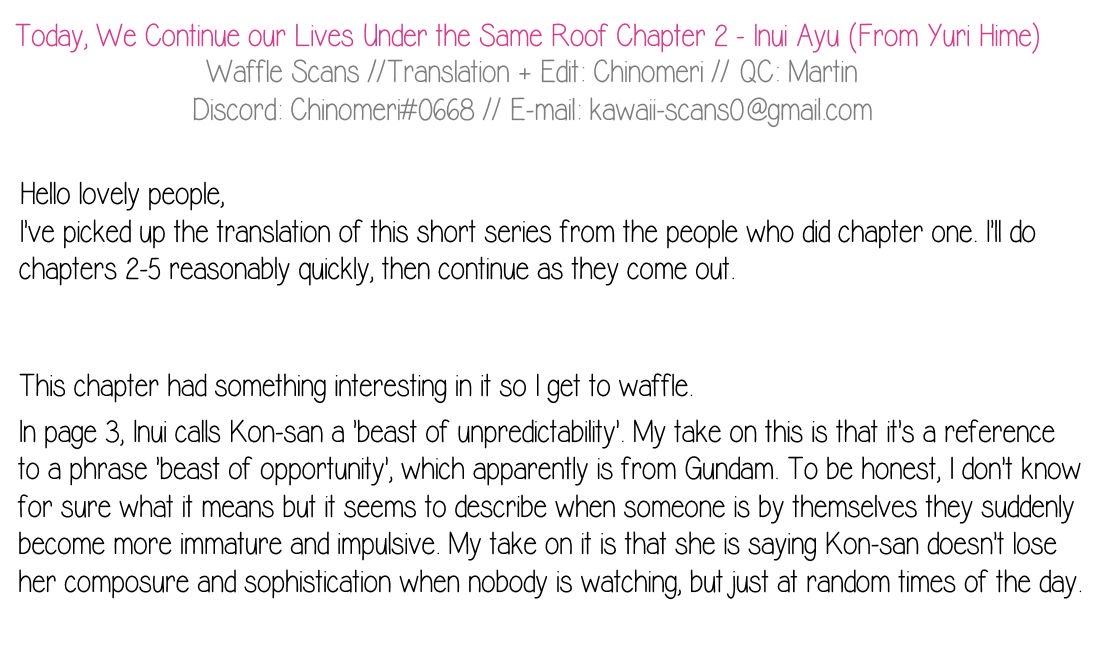 Today, We Continue Our Lives Together Under the Same Roof Chapter 2 page 4 - Chapter 2