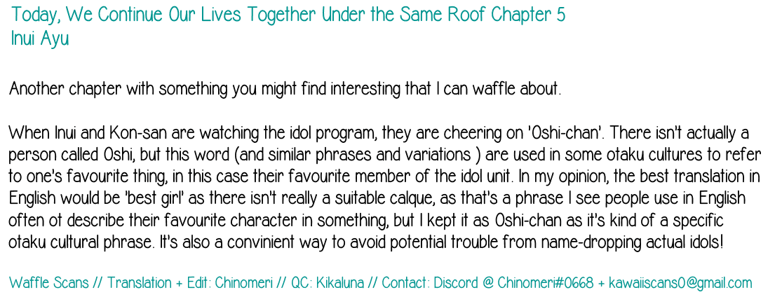 Today, We Continue Our Lives Together Under the Same Roof Chapter 5 page 4 - Chapter 5