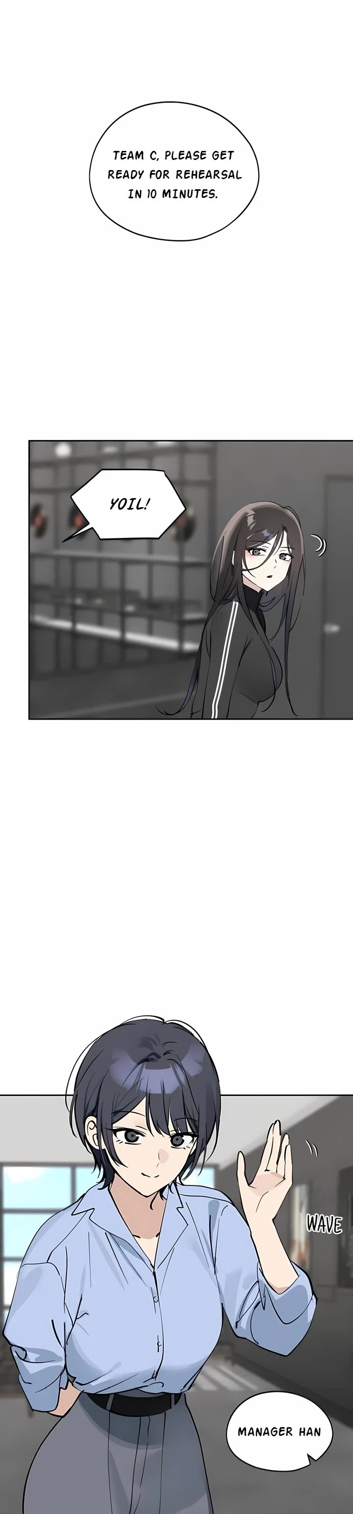 Today's Han Yoil Is a Woman Chapter 38 page 12 - Chapter 38: Monthly Evaluation: Rehearsal