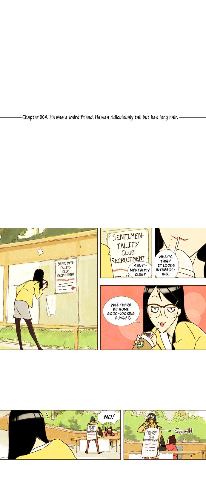 Today's Romantics Club Chapter 4 page 1 - Chapter 4 : He Was a Weird Friend. He Was Ridiculously Tall but Had Long Hai...